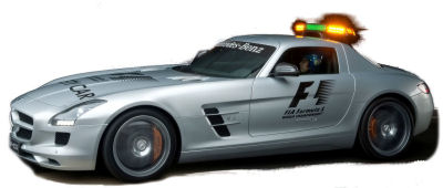 
Prsentation de la <b>Mercedes-Benz SLS AMG</b> qui a servi de safety car en Formule 1 en 2010.
